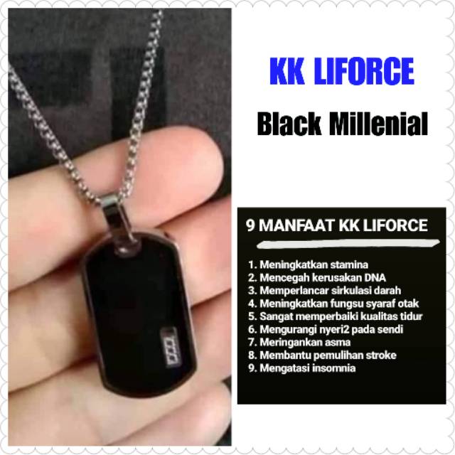 Kalung Kesehatan KK Liforce Black Millenial