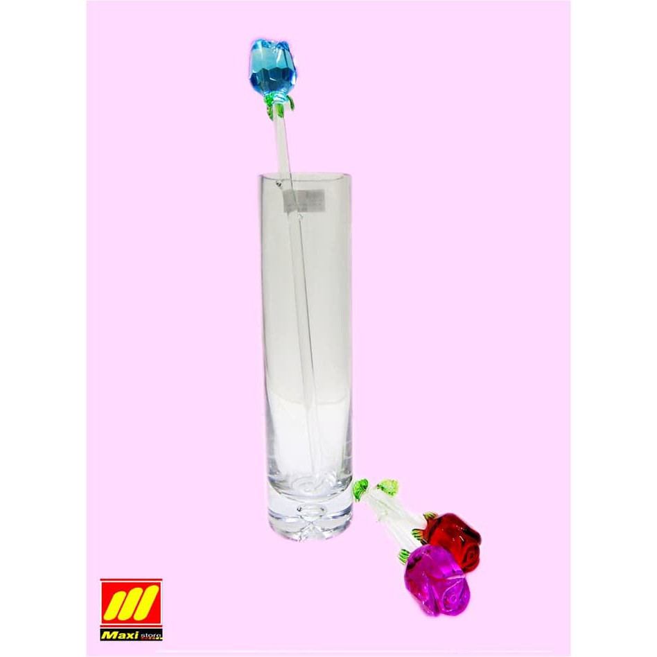 Vas gelas tinggi / vas kaca/ vas bunga/ vas kaca warna - Maxistore