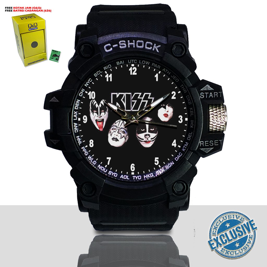 (EXCLUSIVE ) JAM TANGAN KISS WATER RESIST FREE BOX DAN BATREI - NO.1