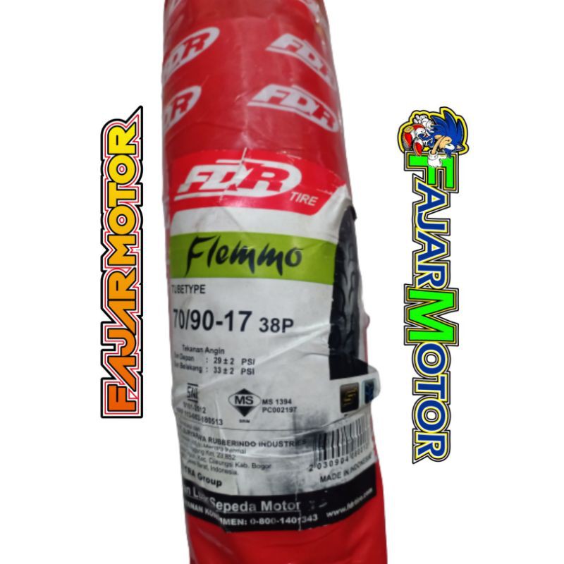 BAN LUAR FDR FLEMMO SRARTAX 70/90-17 TUBETYPE 250 RING 17