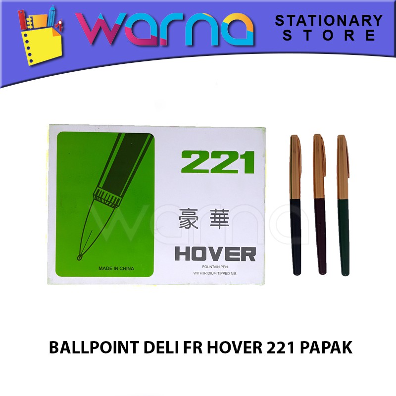 

PEN PULPEN BOLPEN BALLPOINT KALIGRAFI PENA HOVER DELI FR 221 PAPAK
