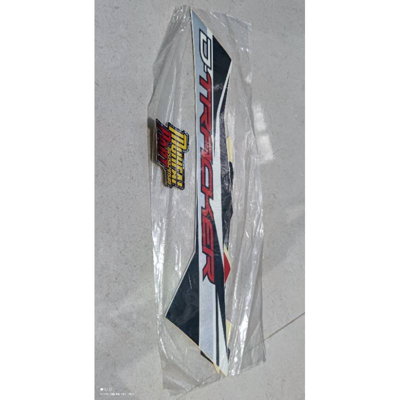 lis stiker decal klx dtracker new hitam putih merah