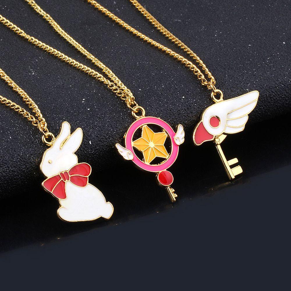 Kalung Rantai Dengan Liontin Anime Cardcaptor Sakura Untuk Wanita