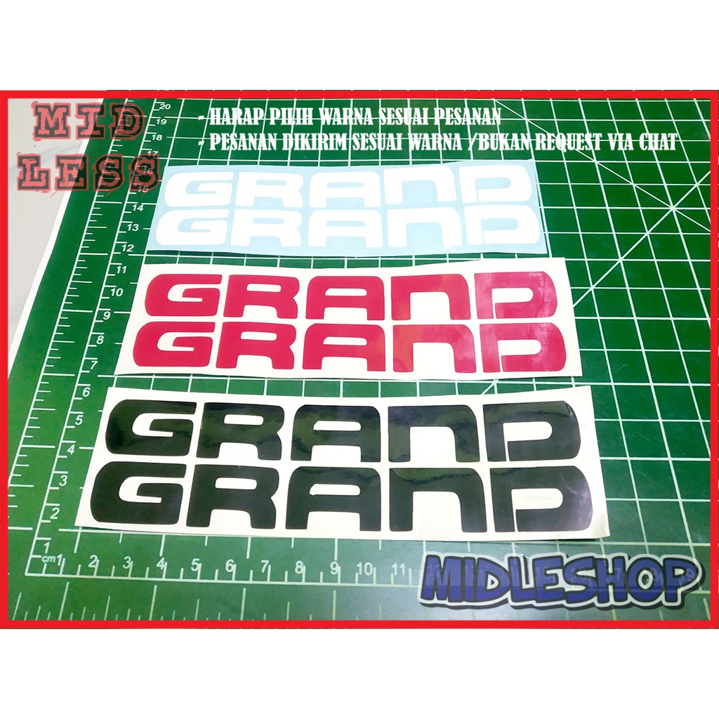 Stiker Motor/Cutting Stiker Motor Vinyl Logo Isi 2 Grand