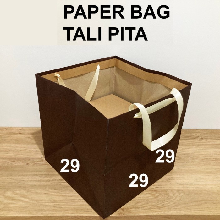 

✨ BISA COD ✨ Promo Paper Bag Tali Pita ( 29 X 29 X 29 )