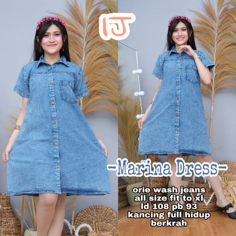 Dress Jeans Wanita Murah Kekinian