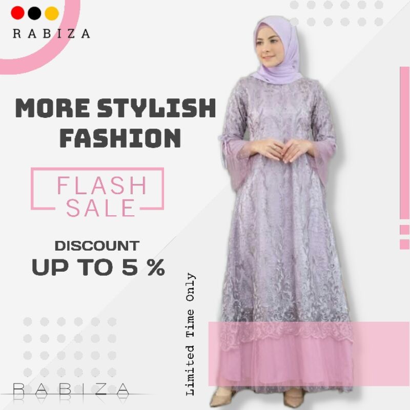 SF TERBARU  Gamis Brokat Raisa Tangan Balon/Gamis Pesta/Gamis Seragam/Gamis Brokat Kekinian  Free Ma