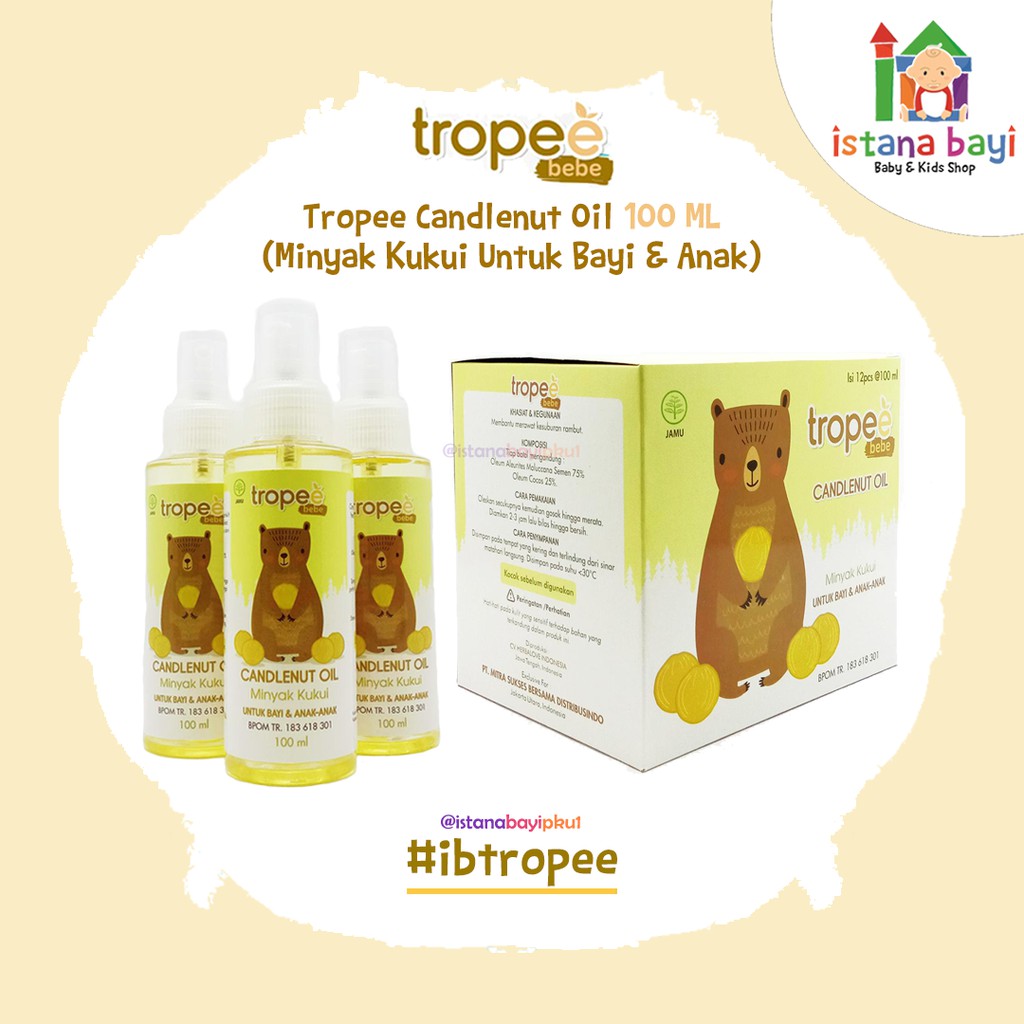 Tropee Bebe Candlenut Oil 100 ml - Minyak Kemiri kukui