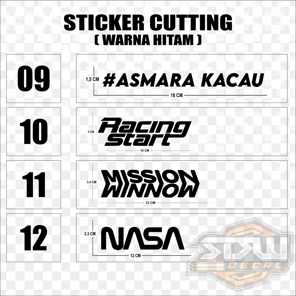 Sticker Cutting Stiker Motor Hitam 1