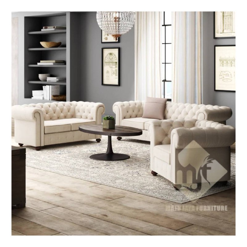 Sofa chesterfield bludru - set sofa chesterfield 321