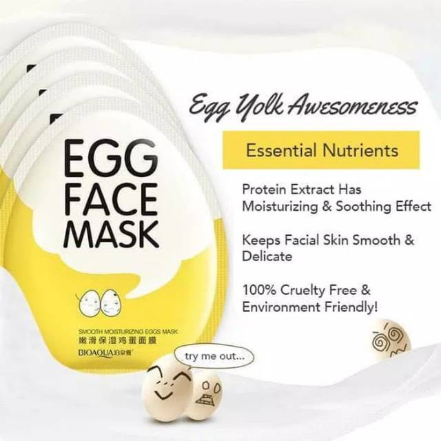 Bioaqua egg face mask