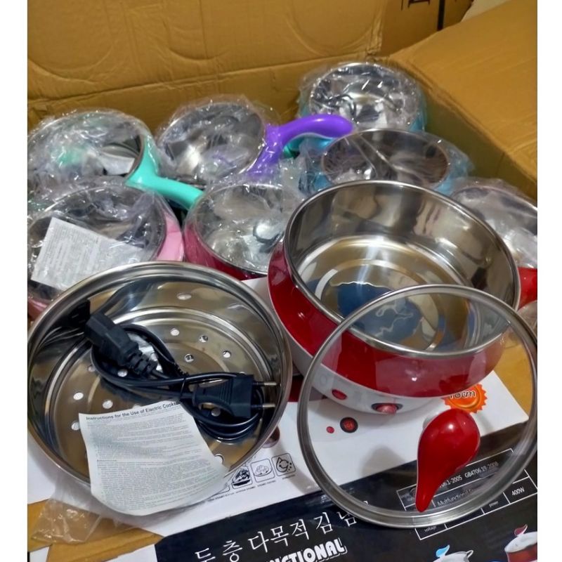 Panci Elektrik Multifungsi | Panci Listrik Portable Serbaguna Panci Listrik