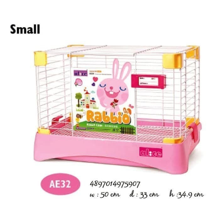 Kandang Kelinci Alice Rabbit Cage Small Pink AE32