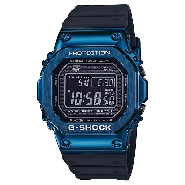 JAM TANGAN PRIA CASIO G-SHOCK GMW-B5000G-2 ORIGINAL - GSHOCK GMW5000G BIRU TOUGH SOLAR BLUETOOTH