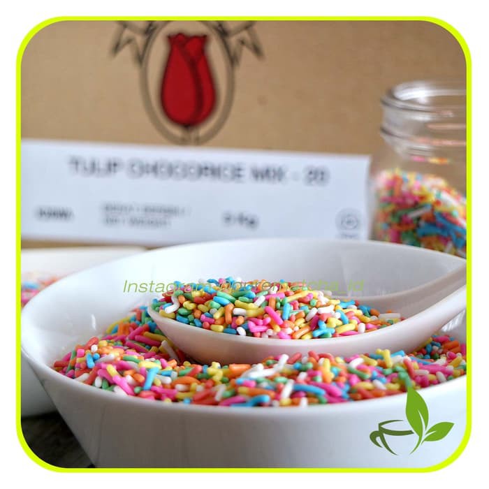 

Tulip Meises Coklat warna warni Chocorice Mix Hiasan Cupcakes 1kg