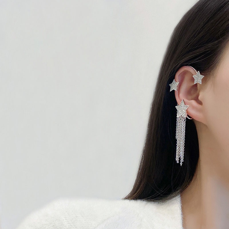 Shuling 2022 Anting Tusuk Gantung Desain Rumbai Hias Full Berlian Untuk Wanita