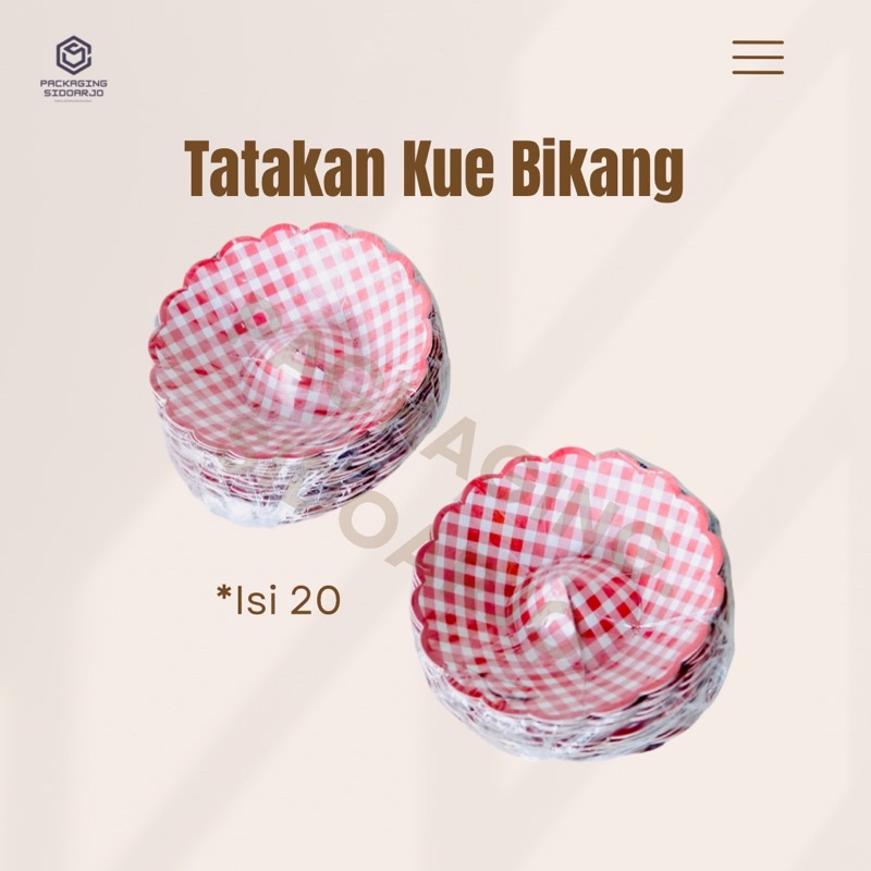 Tatakan Kue Bikang Per  20 pcs/Tatakan Kue Bulat/Tatakan Kue