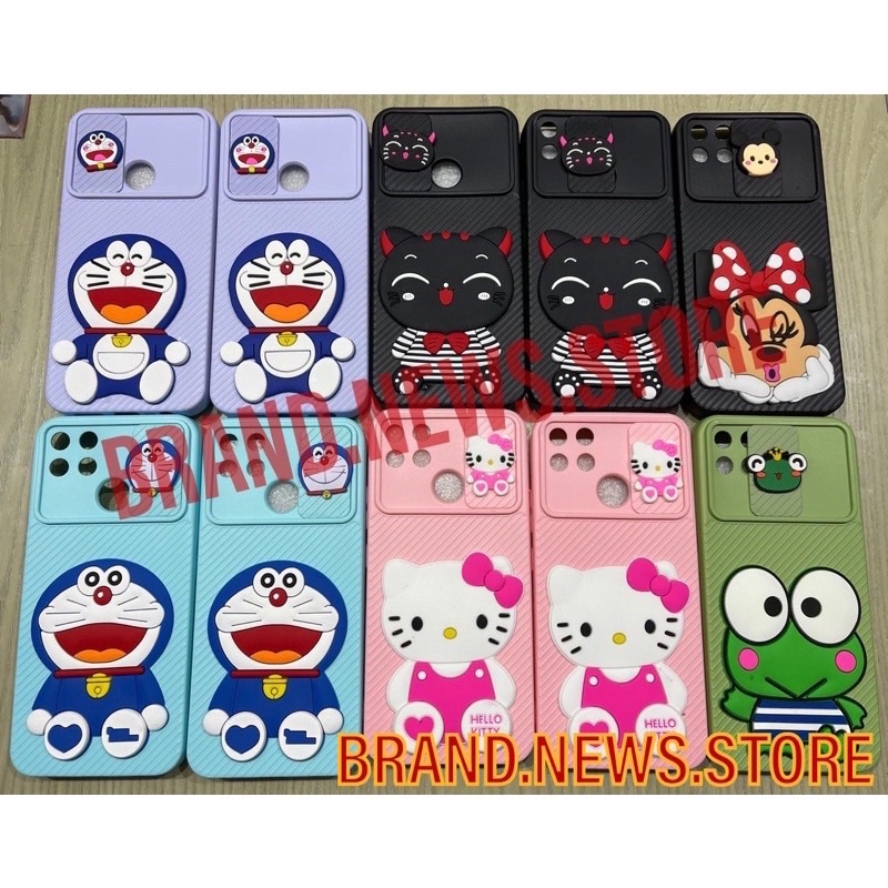 REALME C11 2021/ C15/C35 SOFT CASE KARAKTER/BONEKA DISNEY + SLIDE CAMERA PROTECTOR