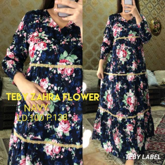 DASTER ARAB ZAHRA FLOWER TEBY DRESS