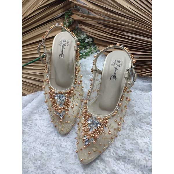 sepatu Rafaizoutfit kiyarisa gold sepatu wanita tinggi 5cm tahu