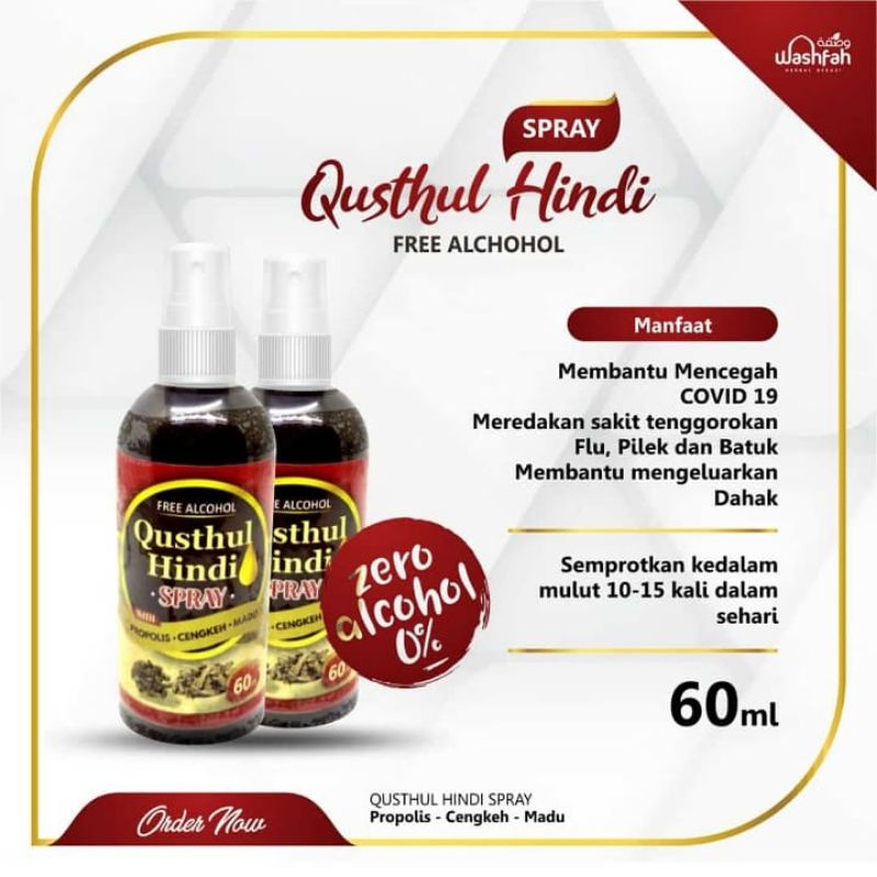TERMURAH SPRAY QUSTHUL HINDI 60ml QUTH AL HINDI QIST AL HINDI QUSTH HINDI