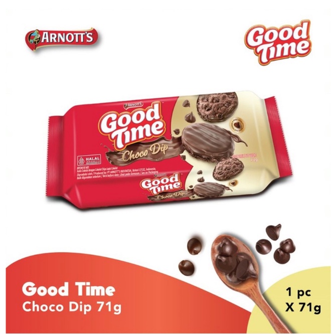 

GOOD TIME CHOCO DIP COOKIES COKLAT KUE KERING 71 GR