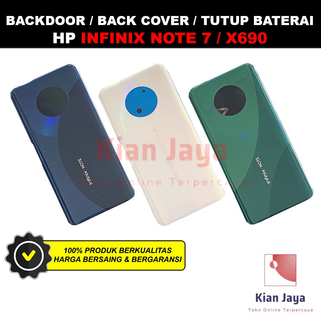 Back Cover Backdoor Infinix Note 7 X690 Tutup Belakang Baterai Cassing Casing Backcase Original