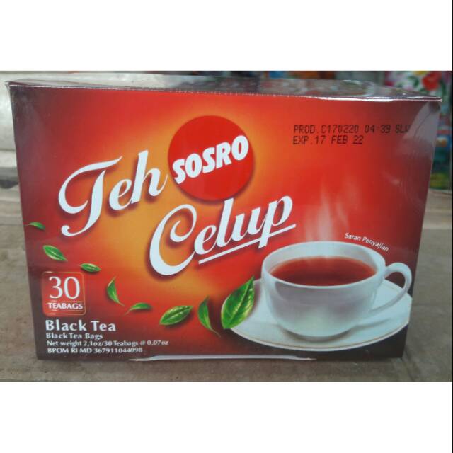 

Teh Sosro Celup 60g isi 30 Pcs