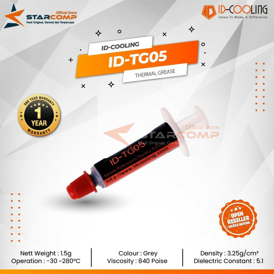 Jual Thermal Paste ID-Cooling TG-05 ID Cooling Pasta Prosesor Laptop PC ...