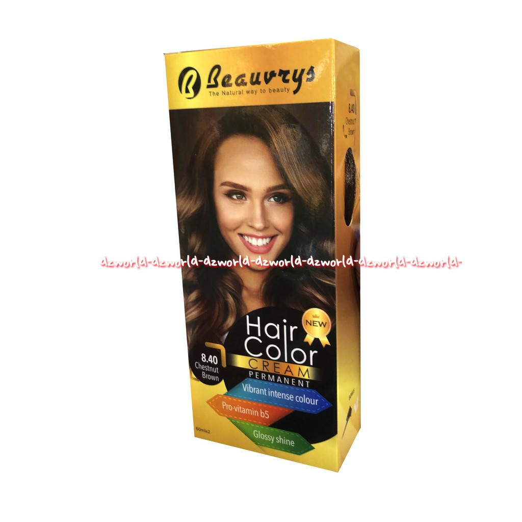 Beauvrys 2.8 Blue Black Chesnut 5.78 Spendid Purple Pewarna Rambut Hitam Chestnut Brown