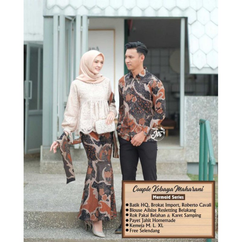 BATIK COUPLE KEBAYA BROKAT COUPLE LAMARAN KEBAYA LAMARAN KEBAYA WISUDA BATIK COUPLE KONDANGAN