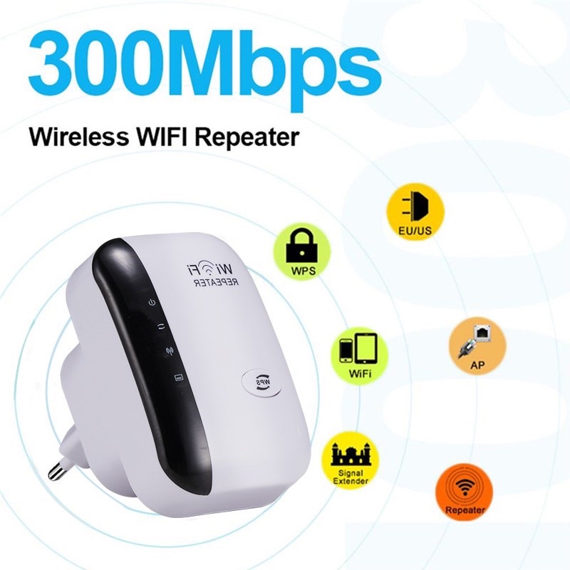 WiFi Repeater 300Mbps Wireless WiFi Signal Range Extender 802.11N/B/G