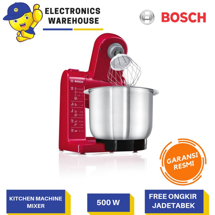 Bosch Kitchen Machine Mixer Mum44r1 Red Merah Shopee Indonesia