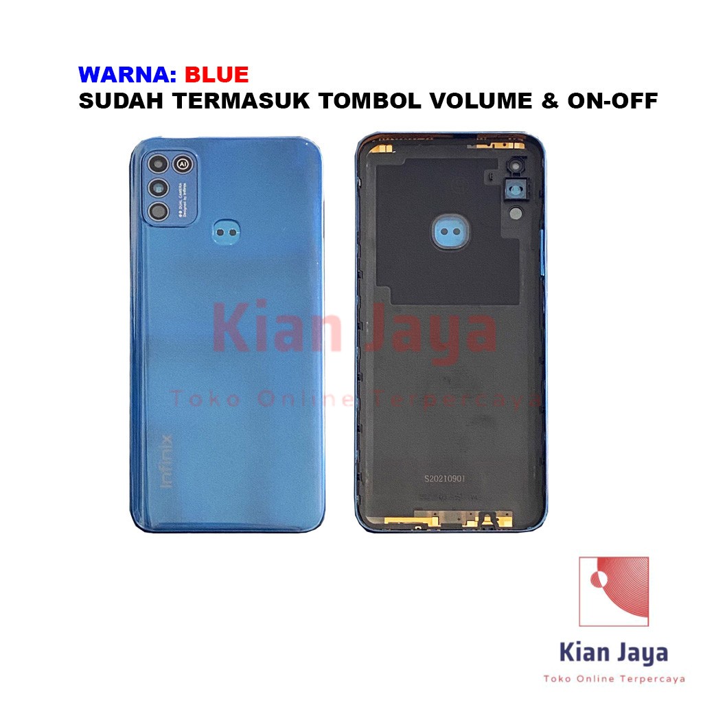 Back Cover Backdoor Infinix Hot 10 Play Tutup Belakang Baterai Cassing Casing Backcase Original