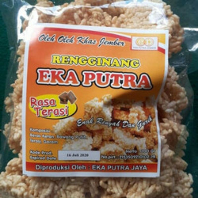 

Rengginang/ Kerupuk Beras Eka Sari / Eka Putra Rasa Terasi Khas Jember 200gr