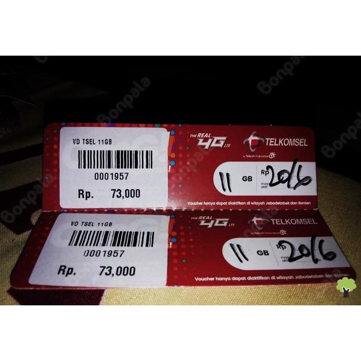 VOUCHER DATA TELKOMSEL 11GB / KUOTA / INTERNET / KARTU / SIMPATI