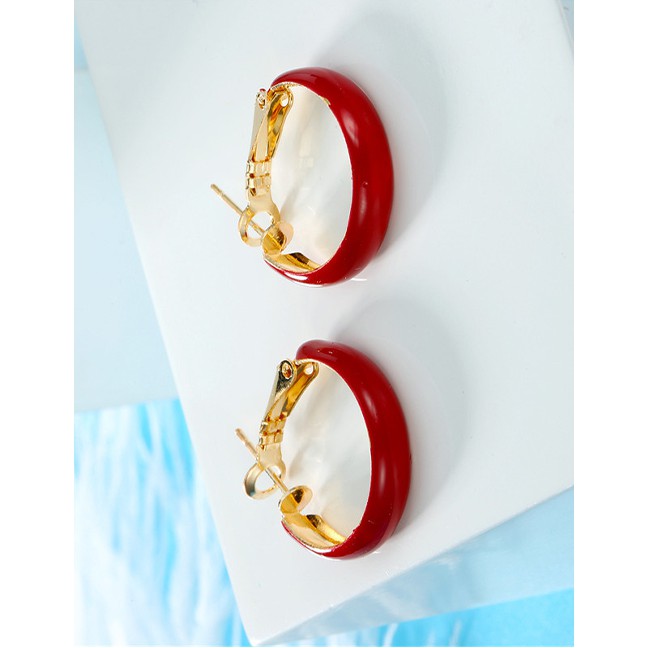 LRC Anting Tusuk Fashion Round Hoop Earrings D16553