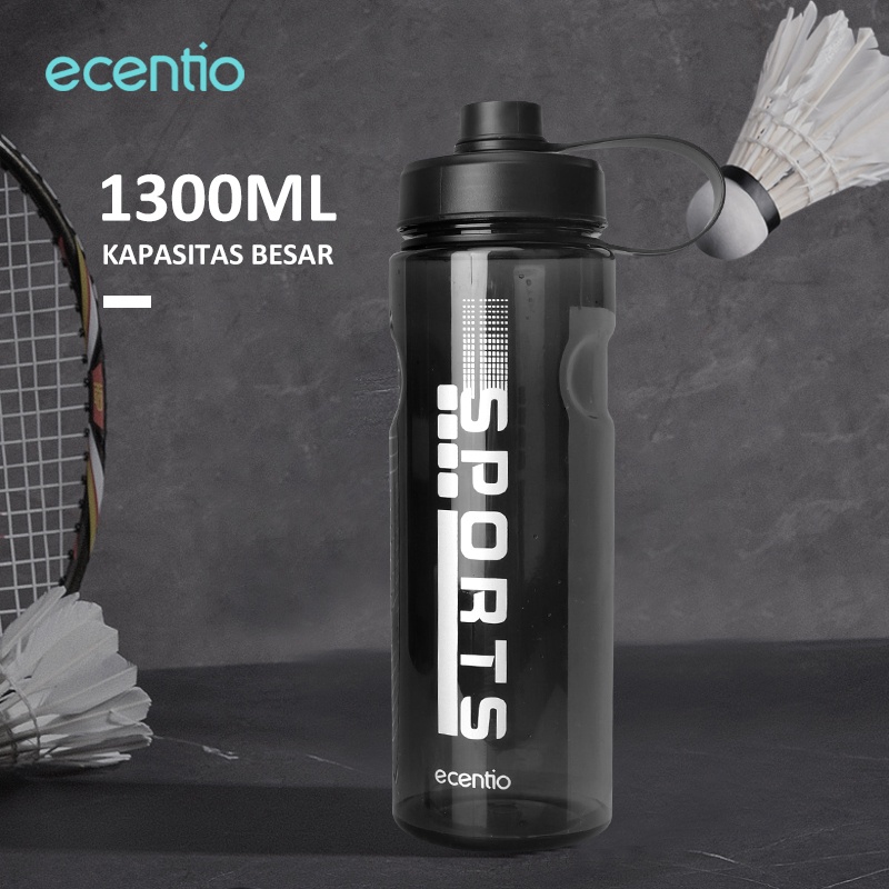 ecentio 1300ml botol air minum anti tumpah sports dengan sekolah bottle portable tempat air minum olahraga botol minum jumbo kantor BPA Free