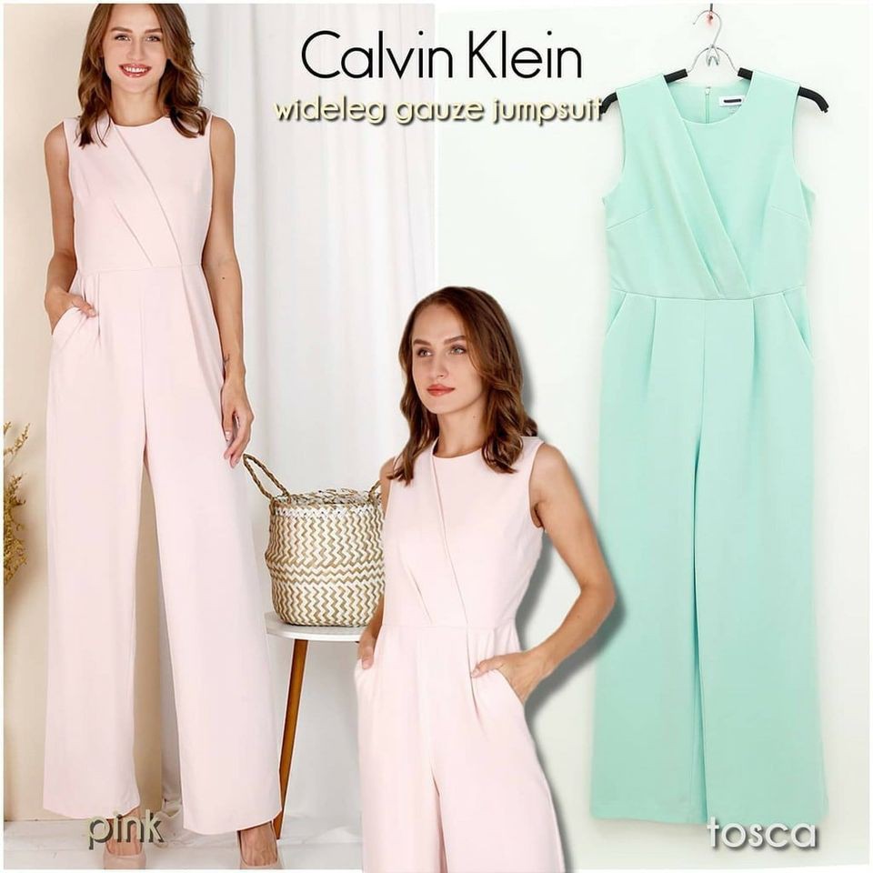 calvin klein wideleg jumpsuit panjang baju wanita /  sisa ekspor