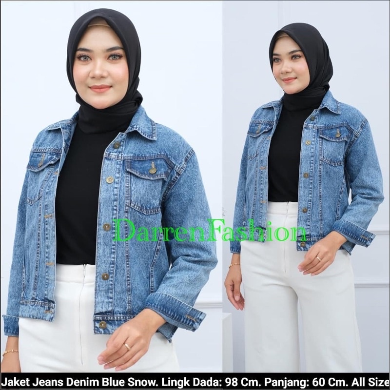 Jaket Jeans Denim Blue Snow