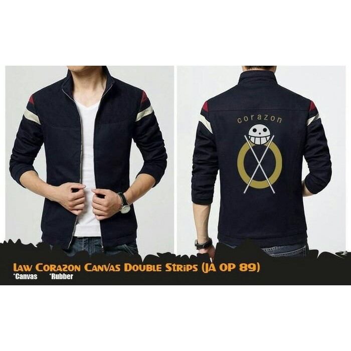 JAKET CANVAS / JAKET ANIME / JAKET LAW CORAZON CANVAS / JAKET PRIA