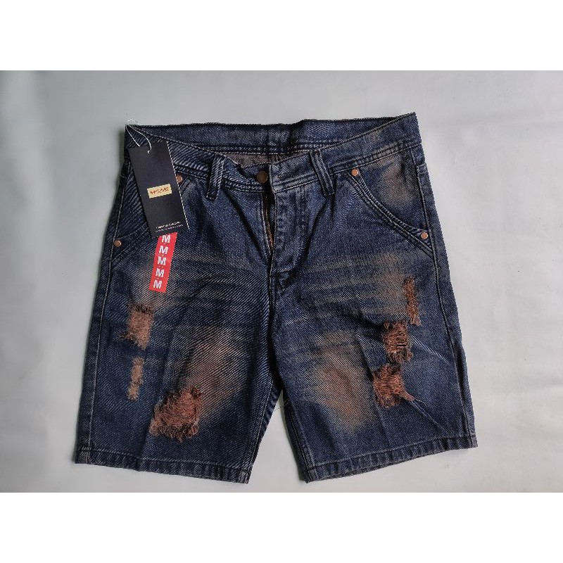 jeans pendek boardshort sobek pria