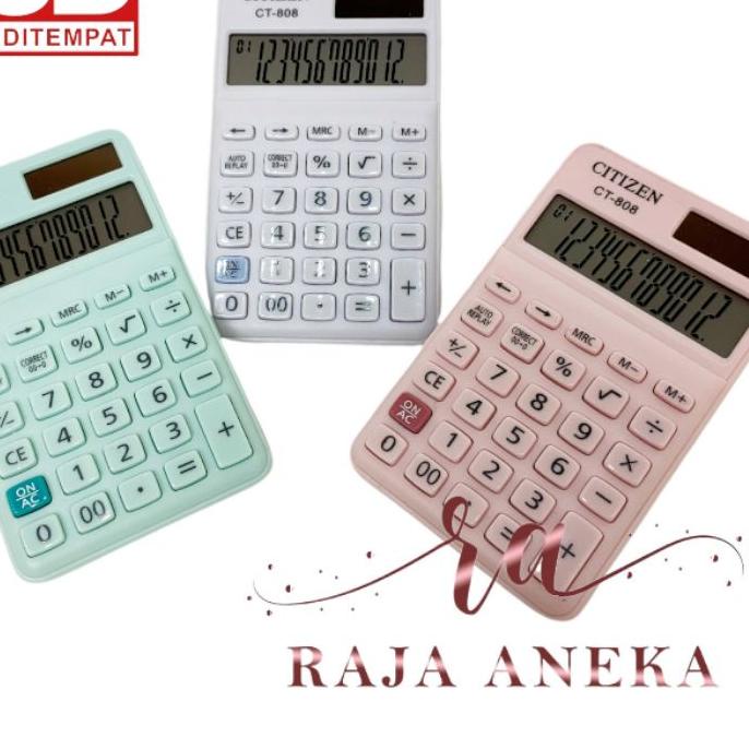 

Kekinian Kalkulator Calculator Citizen CT 808 12 Digit Warna Menarik CT-808