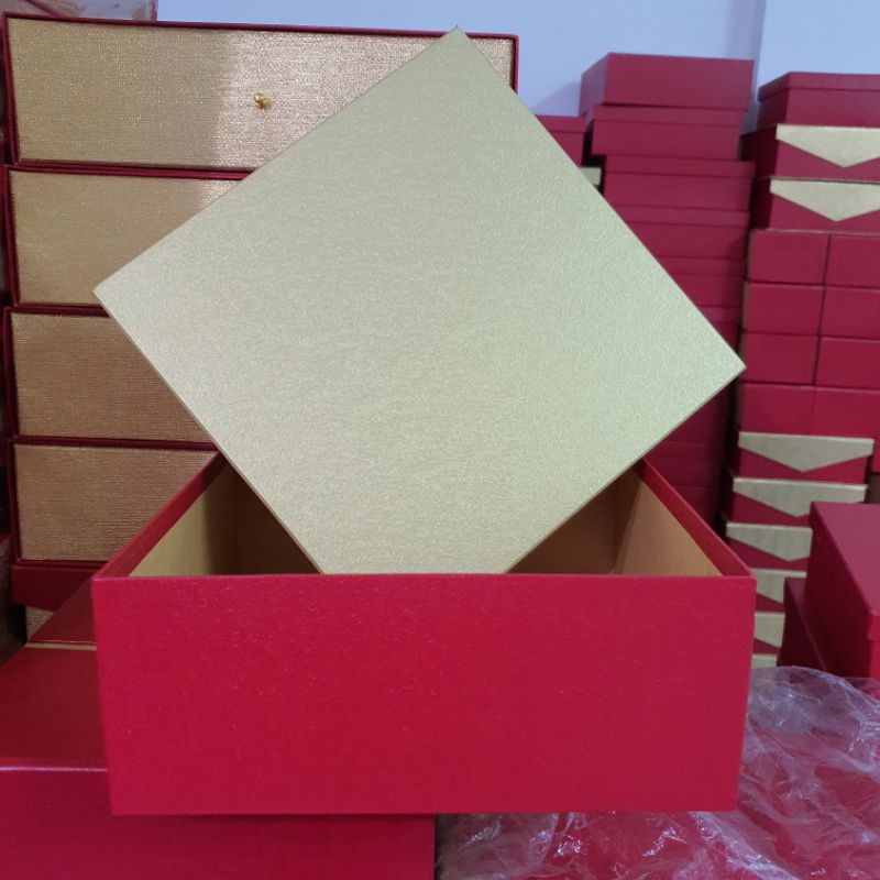 Hard Box polos 25x25x8cm / kotak kue hard box natal / imlek / hamper