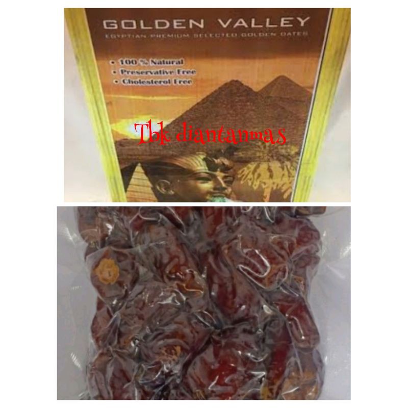 

Kurma Golden Valley Repack dengan plastik vacum 500gram
