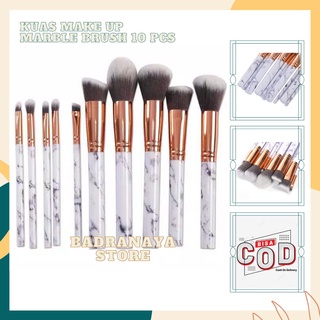 Image of thu nhỏ Kuas Makeup Marble Brush Set Isi 10 Pcs Make Up Brush Set Eyeshadow Contour Eyebrush Tools #0