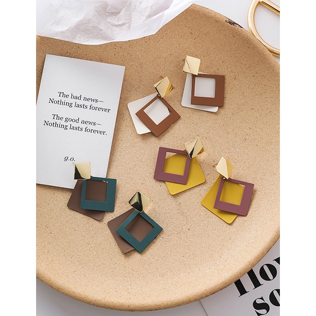 LRC Anting Tusuk Fashion  Size Quadrilateral Earrings D20870