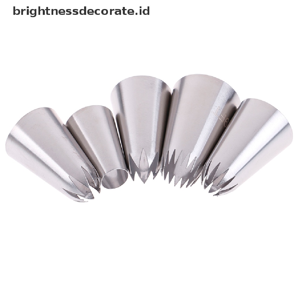 [birth] 5pcs Large Russian Icing Piping Pastry Nozzle Tips Cake Decorating Tool Nozzles [ID]