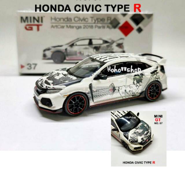 MiniGT Honda civic type R 
No. 37 Artcar manga 2018,.