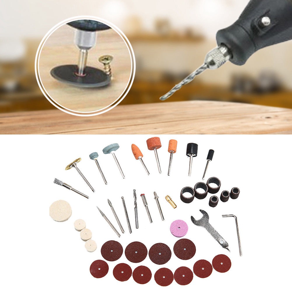 40pcs Rotary Tool Accessories Sanding Abrasive Set Multifunction Drill Mini Cutting Electric Grinder